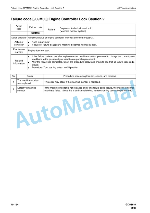 Komatsu GD535-5 Motor Grader Shop Manual SEN06606-03 3 Komatsu GD535-5 Motor Grader Shop Manual SEN06606-03 - Image 3