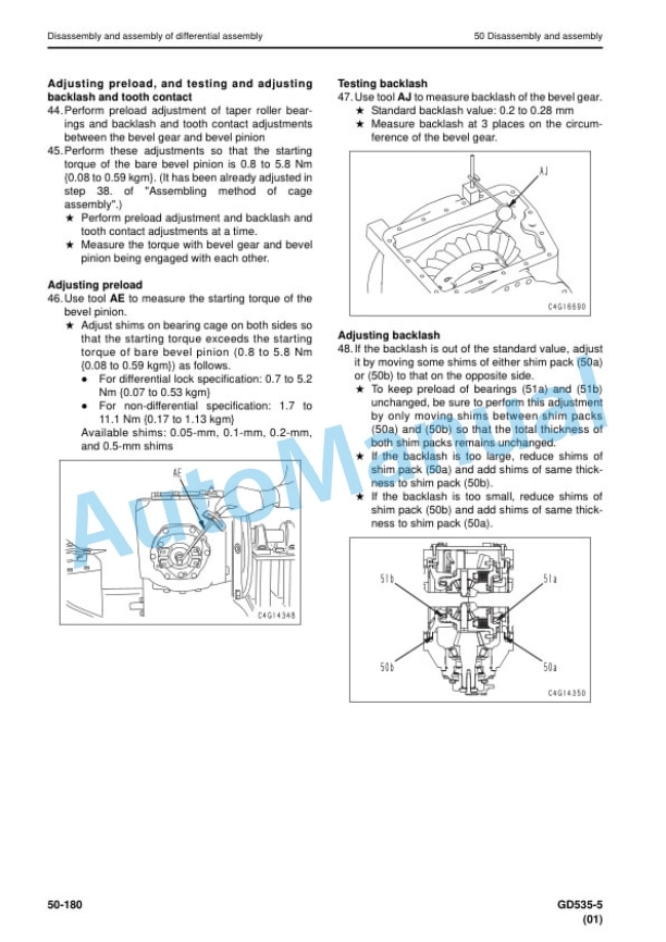 Komatsu GD535-5 Motor Grader Shop Manual SEN06606-03 5 Komatsu GD535-5 Motor Grader Shop Manual SEN06606-03 - Image 5