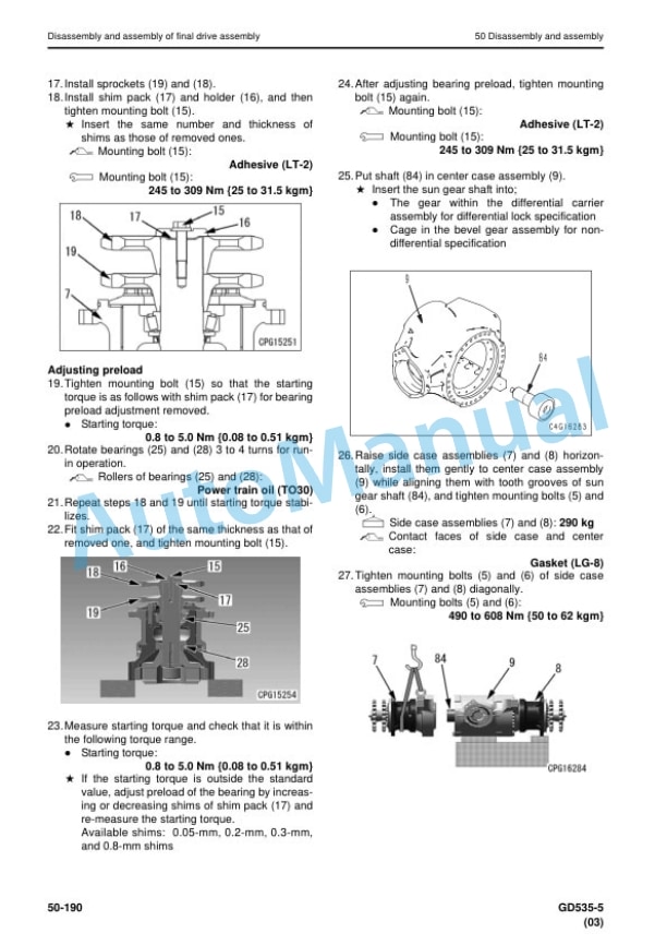 Komatsu GD535-5 Motor Grader Shop Manual SEN06606-07 5 Komatsu GD535-5 Motor Grader Shop Manual SEN06606-07 - Image 5