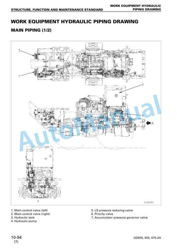 Alternative view of Komatsu GD555-3A, GD655-3A, GD675-3A Shop Manual SEBM021010