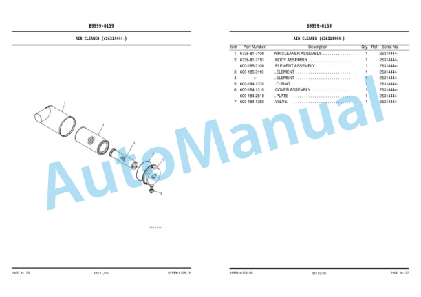 Komatsu GD555-3C Galeo Motor Grader Parts Manual KEPB074300 2 Komatsu GD555-3C Galeo Motor Grader Parts Manual KEPB074300-2