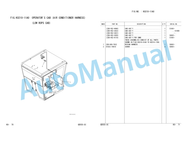 Komatsu GD555-3C Motor Grader Parts Manual FEN00130-04 4 Komatsu GD555-3C Motor Grader Parts Manual FEN00130-04-4