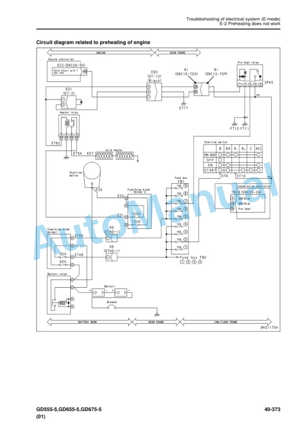 Komatsu GD555-5, GD655-5, GD675-5 Motor Grader Shop Manual SEN05215-05 4 Komatsu GD555-5, GD655-5, GD675-5 Motor Grader Shop Manual SEN05215-05 - Image 4