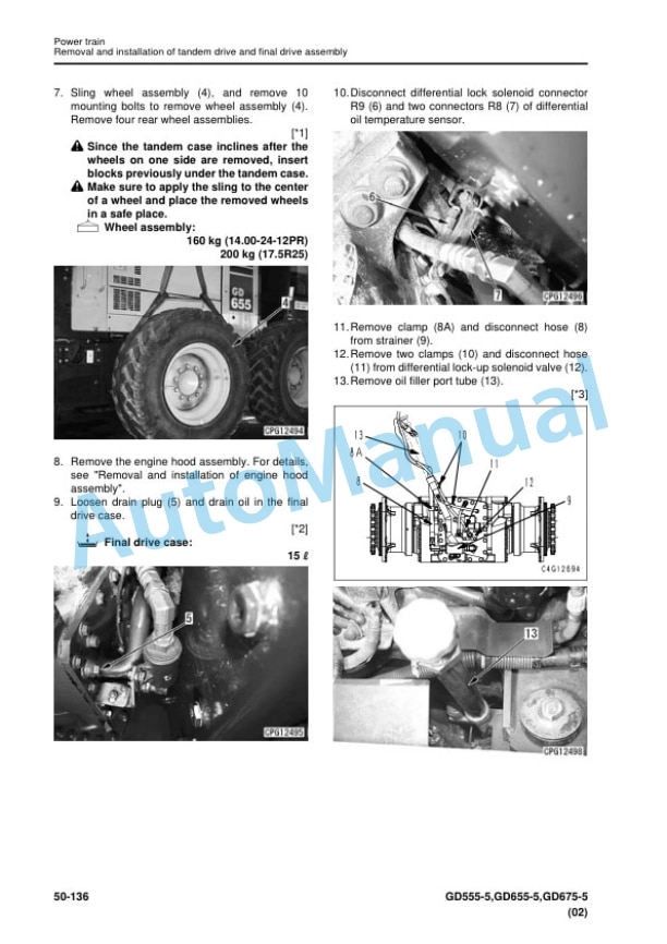 Komatsu GD555-5, GD655-5, GD675-5 Motor Grader Shop Manual SEN05215-05 5 Komatsu GD555-5, GD655-5, GD675-5 Motor Grader Shop Manual SEN05215-05 - Image 5