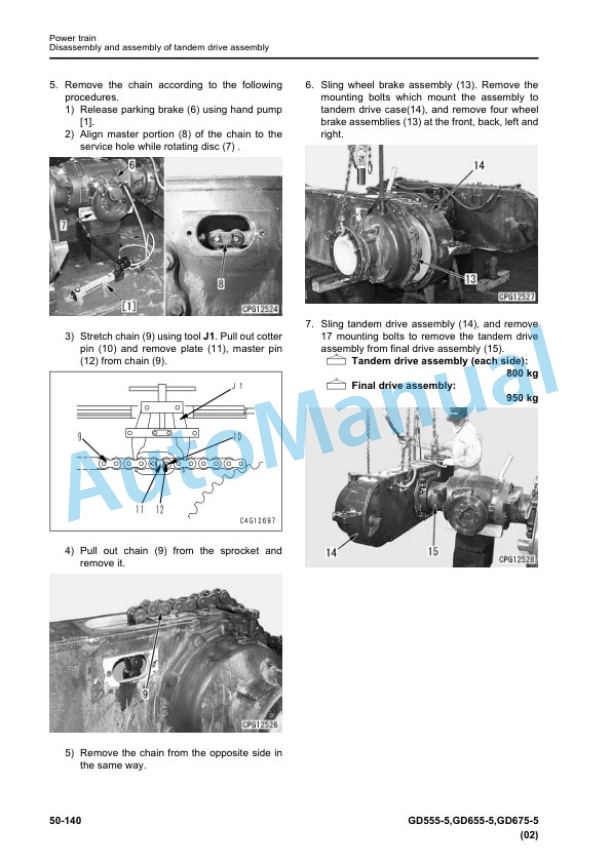 Komatsu GD555-5, GD655-5, GD675-5 Motor Grader Shop Manual SEN05215-14 5 Komatsu GD555-5, GD655-5, GD675-5 Motor Grader Shop Manual SEN05215-14 - Image 5