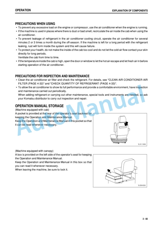 Komatsu GD555-5 Motor Grader Operation and Maintenance Manual PEN01014-06-3