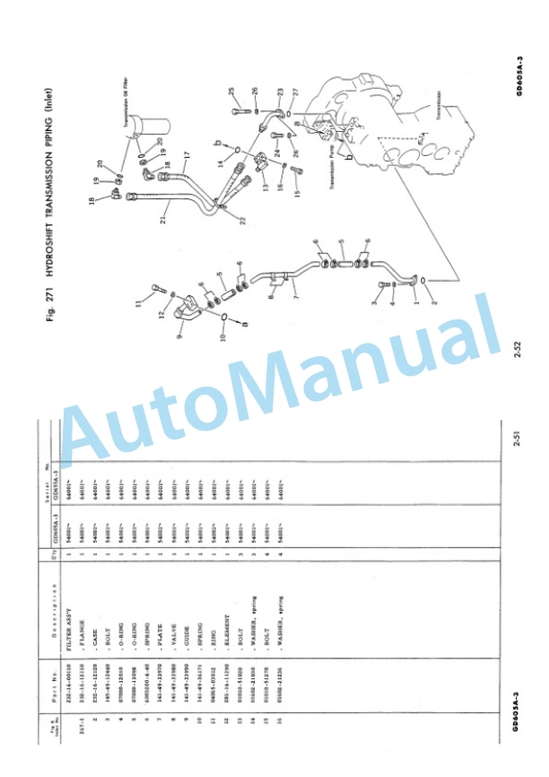 Komatsu GD605A-3, GD655A-3 Motor Grader Parts Manual PEPB023D0302 3 Komatsu GD605A-3, GD655A-3 Motor Grader Parts Manual PEPB023D0302-3