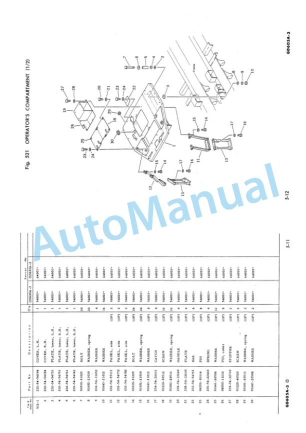 Komatsu GD605A-3, GD655A-3 Motor Grader Parts Manual PEPB023D0302 4 Komatsu GD605A-3, GD655A-3 Motor Grader Parts Manual PEPB023D0302-4