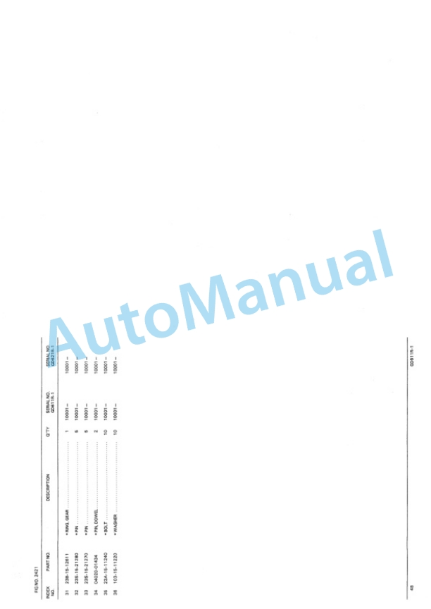 Komatsu GD611R-1, GD621R-1 Motor Grader Parts Manual PEPBG611R102 3 Komatsu GD611R-1, GD621R-1 Motor Grader Parts Manual PEPBG611R102-3