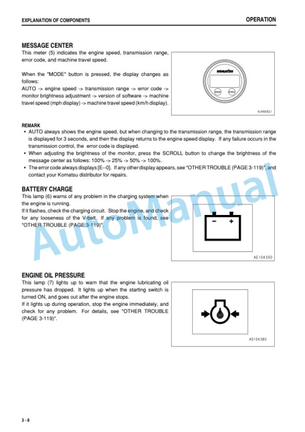 Komatsu GD655-3A Motor Grader Operation and Maintenance Manual TEN00179-02 2 Komatsu GD655-3A Motor Grader Operation and Maintenance Manual TEN00179-02 - Image 2