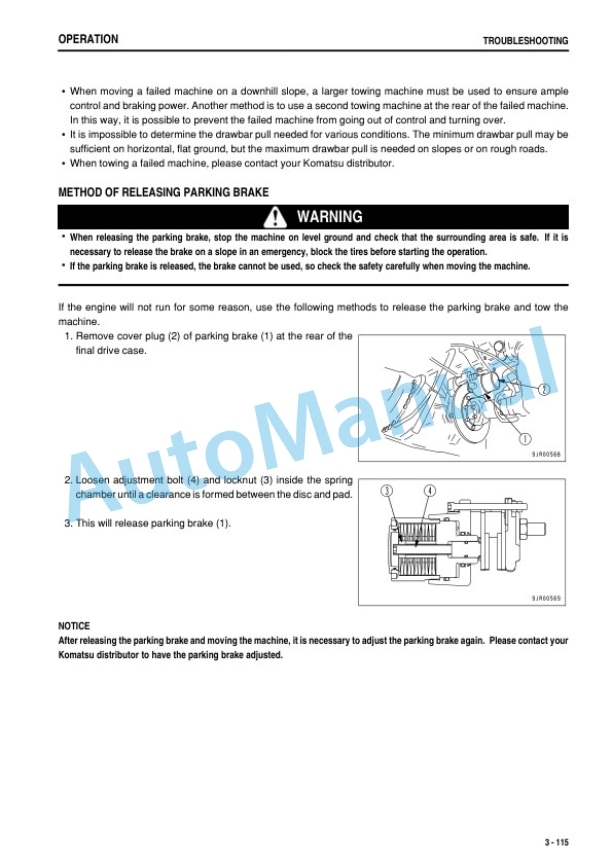 Komatsu GD655-3A Motor Grader Operation and Maintenance Manual TEN00179-02 4 Komatsu GD655-3A Motor Grader Operation and Maintenance Manual TEN00179-02 - Image 4