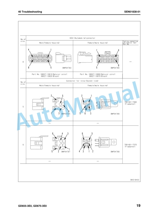 Komatsu GD655-3E0, GD675-3E0 Motor Grader Shop Manual SEN01775-04 3 Komatsu GD655-3E0, GD675-3E0 Motor Grader Shop Manual SEN01775-04 - Image 3