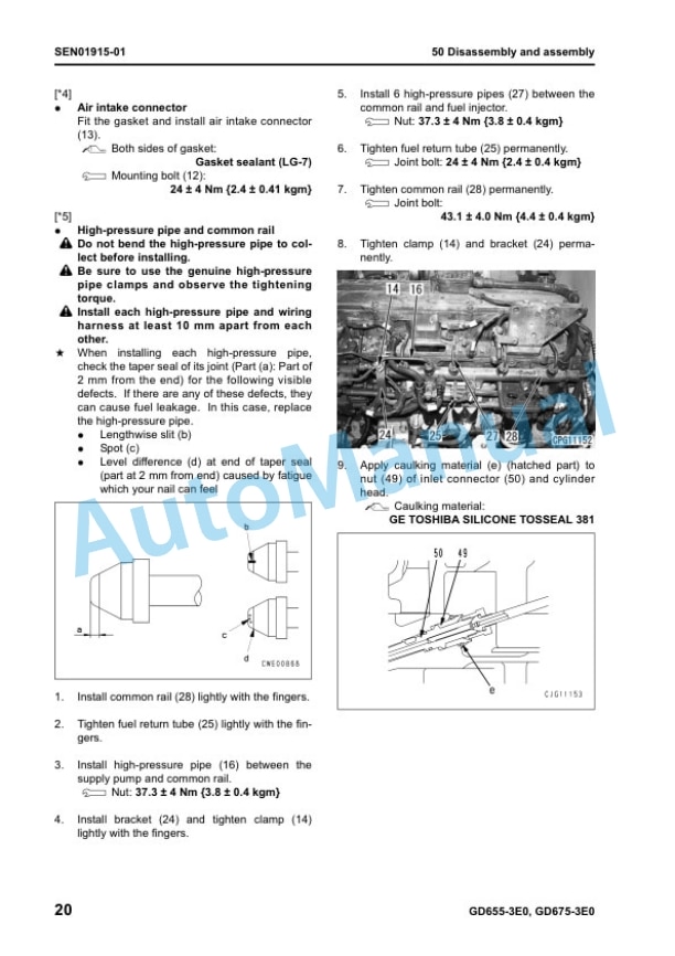Komatsu GD655-3E0, GD675-3E0 Motor Grader Shop Manual SEN01775-04 5 Komatsu GD655-3E0, GD675-3E0 Motor Grader Shop Manual SEN01775-04 - Image 5