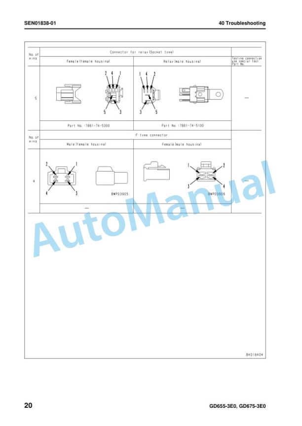 Komatsu GD655-3E0, GD675-3E0 Motor Grader Shop Manual SEN01775-06 3 Komatsu GD655-3E0, GD675-3E0 Motor Grader Shop Manual SEN01775-06 - Image 3
