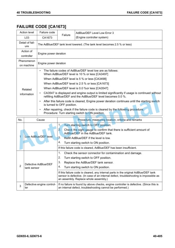 Komatsu GD655-6, GD675-6 Motor Grader Shop Manual SEN06523-12 3 Komatsu GD655-6, GD675-6 Motor Grader Shop Manual SEN06523-12 - Image 3