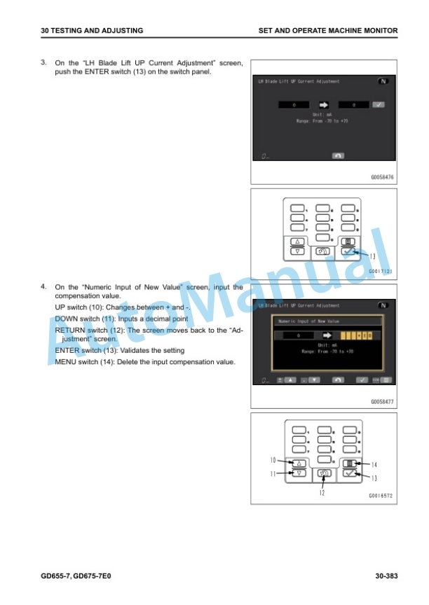 Alternative view of Komatsu GD655-7, GD675-7E0 Motor Grader Shop Manual SEN06741-06