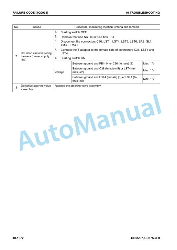 Komatsu GD655-7, GD675-7E0 Motor Grader Shop Manual SEN06741-12 4 Komatsu GD655-7, GD675-7E0 Motor Grader Shop Manual SEN06741-12 - Image 4