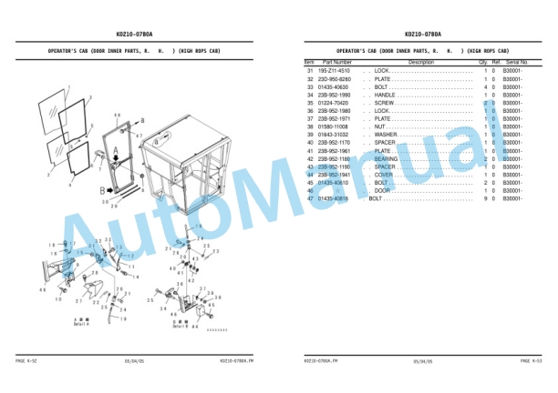 Komatsu GD675-3C Motor Grader Parts Manual KEPB074200 4 Komatsu GD675-3C Motor Grader Parts Manual KEPB074200 - Image 4