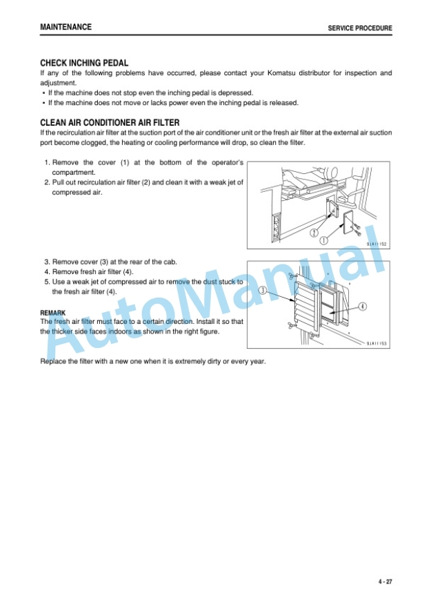 Komatsu GD705-5 Motor Grader Operation and Maintenance Manual PEN00687-00 5 Komatsu GD705-5 Motor Grader Operation and Maintenance Manual PEN00687-00 - Image 5