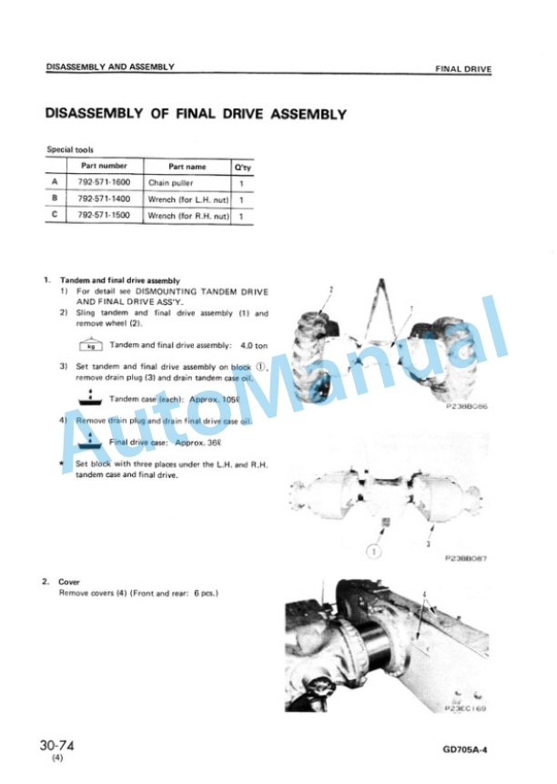 Komatsu GD705A-4 Motor Grader Shop Manual SEBM022104 5 Komatsu GD705A-4 Motor Grader Shop Manual SEBM022104 - Image 5