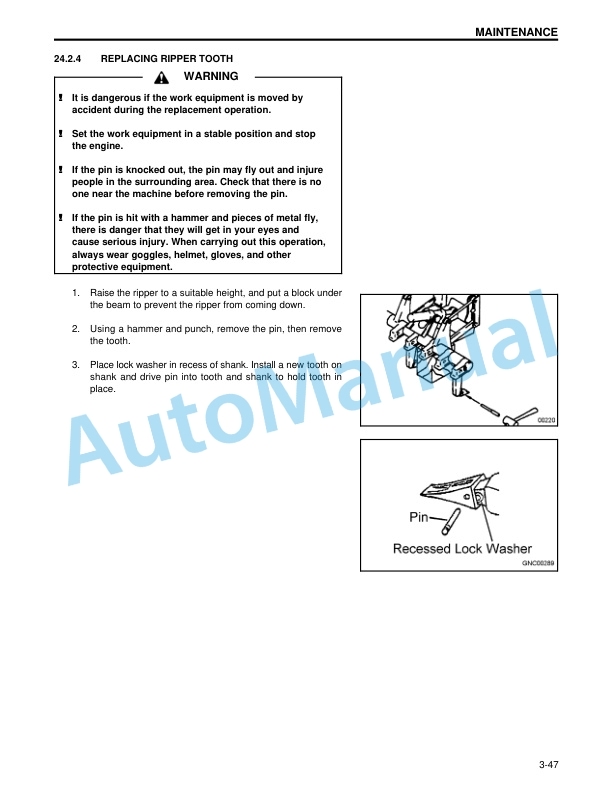 Komatsu GD750A-1 Motor Grader Operation and Maintenance Manual CEAM002402 5 Komatsu GD750A-1 Motor Grader Operation and Maintenance Manual CEAM002402 - Image 5