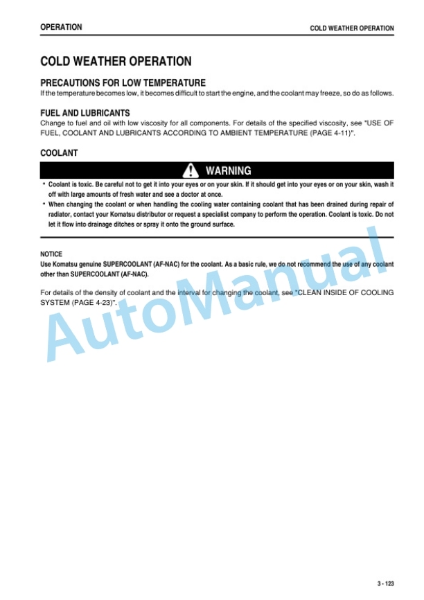Komatsu GD825A-2 Motor Grader Operation and Maintenance Manual PEN01805-01-4