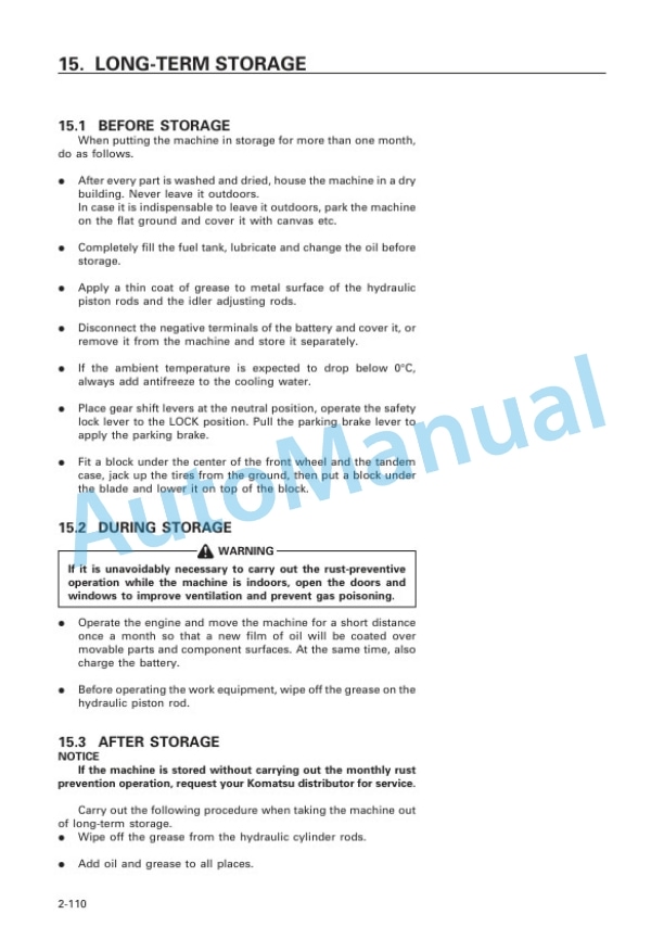 Komatsu GD825A-2 Motor Grader Operation and Maintenance Manual SEAM021400 4 Komatsu GD825A-2 Motor Grader Operation and Maintenance Manual SEAM021400 - Image 4