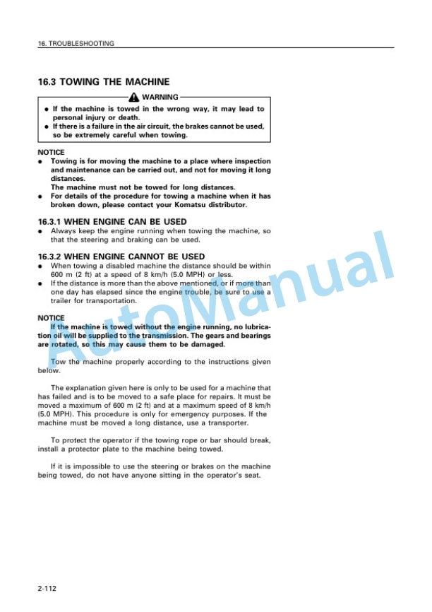 Komatsu GD825A-2 Motor Grader Operation and Maintenance Manual SEAM021403T 4 Komatsu GD825A-2 Motor Grader Operation and Maintenance Manual SEAM021403T - Image 4