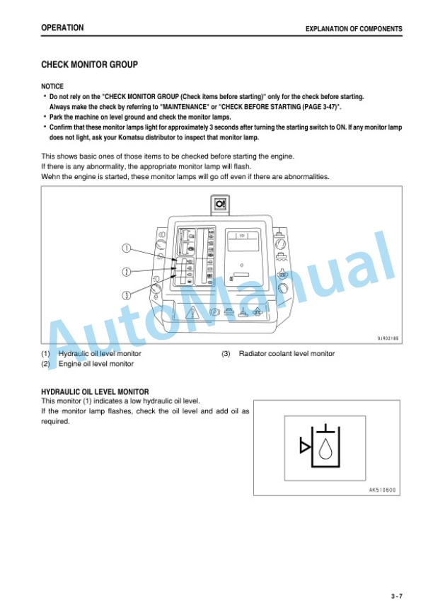 Komatsu GD825A-2 Motor Grader Operation and Maintenance Manual TEN00334-05 2 Komatsu GD825A-2 Motor Grader Operation and Maintenance Manual TEN00334-05 - Image 2