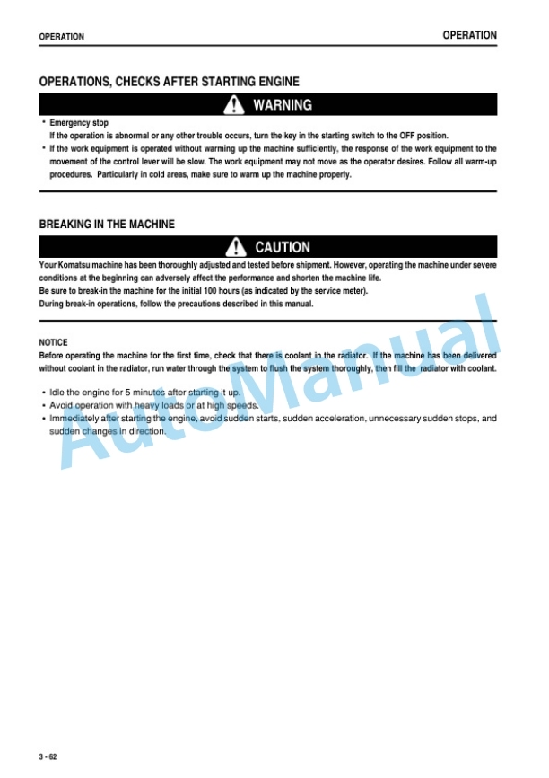 Komatsu GD825A-2 Motor Grader Operation and Maintenance Manual TEN00334-05 3 Komatsu GD825A-2 Motor Grader Operation and Maintenance Manual TEN00334-05 - Image 3