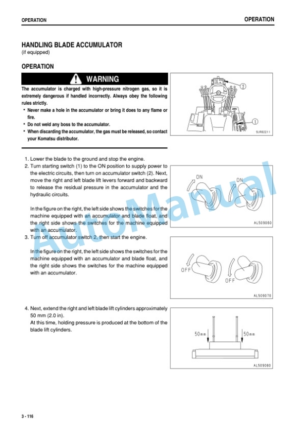 Komatsu GD825A-2 Motor Grader Operation and Maintenance Manual TEN00334-05 4 Komatsu GD825A-2 Motor Grader Operation and Maintenance Manual TEN00334-05 - Image 4