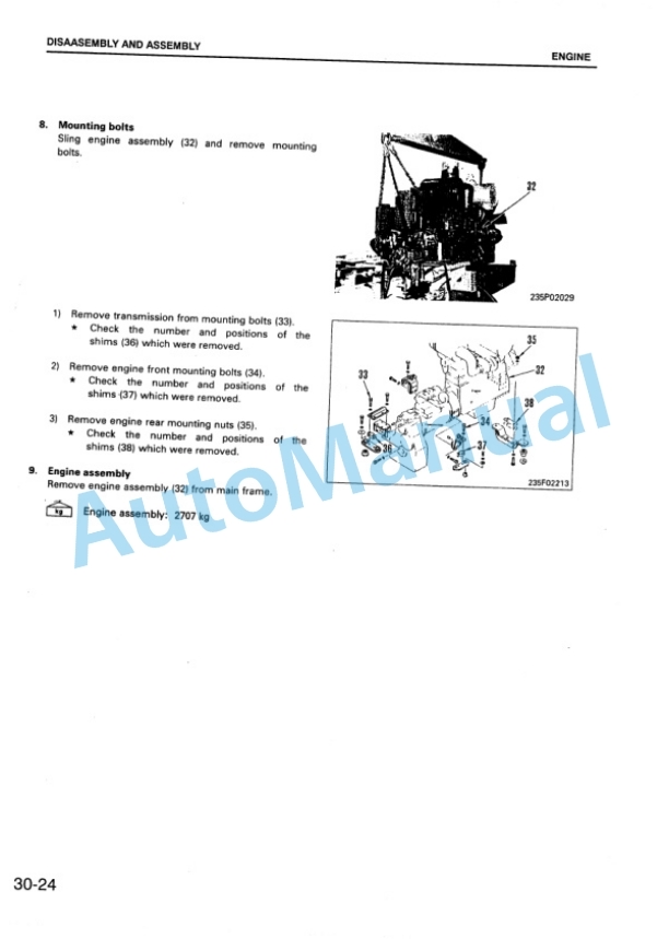 Komatsu GD825A-2 Motor Grader Shop Manual SEBMW010714 4 Komatsu GD825A-2 Motor Grader Shop Manual SEBMW010714 - Image 4