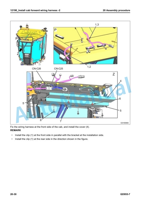 Komatsu GD955-7 Motor Grader Field Assembly Instruction GEN00259-00 5 Komatsu GD955-7 Motor Grader Field Assembly Instruction GEN00259-00 - Image 5
