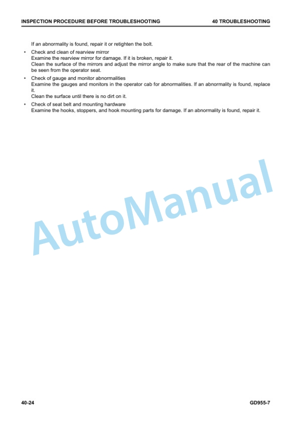 Komatsu GD955-7 Motor Grader Shop Manual SEN06936-00 3 Komatsu GD955-7 Motor Grader Shop Manual SEN06936-00 - Image 3