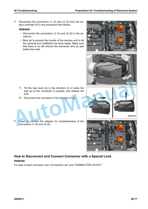 Alternative view of Komatsu GD955-7 Motor Grader Shop Manual SEN06936-05