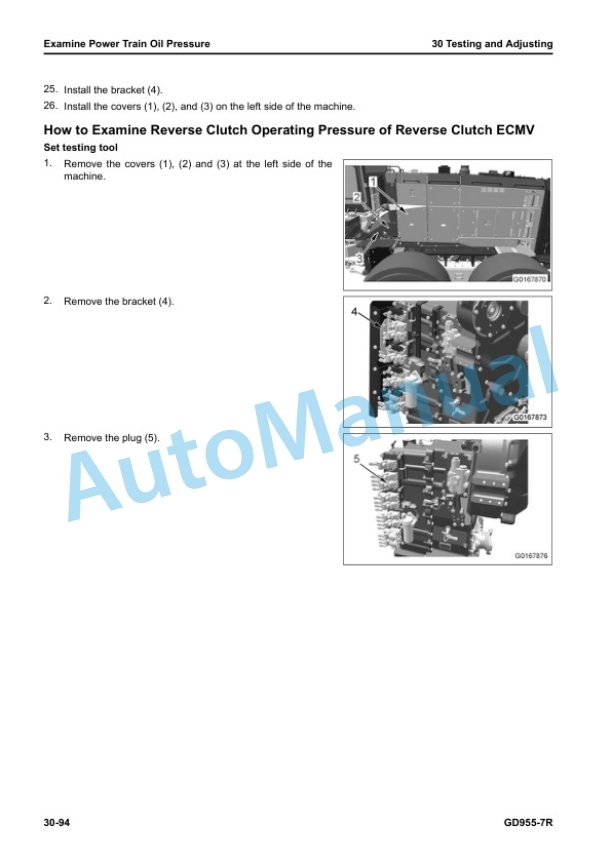 Alternative view of Komatsu GD955-7R Motor Grader Shop Manual SEN06955-01