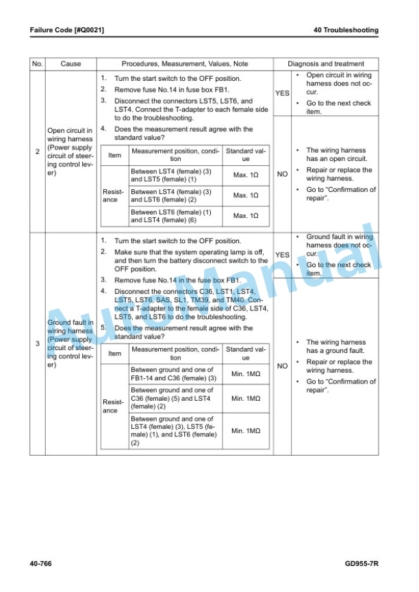 Komatsu GD955-7R Motor Grader Shop Manual SEN06955-01 4 Komatsu GD955-7R Motor Grader Shop Manual SEN06955-01 - Image 4