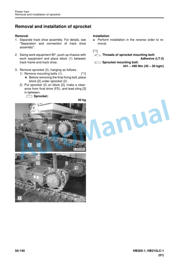 Komatsu HB205-1, HB215LC-1 Hybrid Hydraulic Excavator Shop Manual SEN05393-08 5 Komatsu HB205-1, HB215LC-1 Hybrid Hydraulic Excavator Shop Manual SEN05393-08 - Image 5