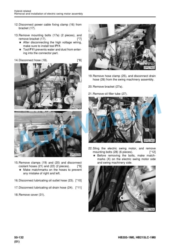 Komatsu HB205-1M0, HB215LC-1M0 Hybrid Hydraulic Excavator Shop Manual SEN06250-06 5 Komatsu HB205-1M0, HB215LC-1M0 Hybrid Hydraulic Excavator Shop Manual SEN06250-06 - Image 5