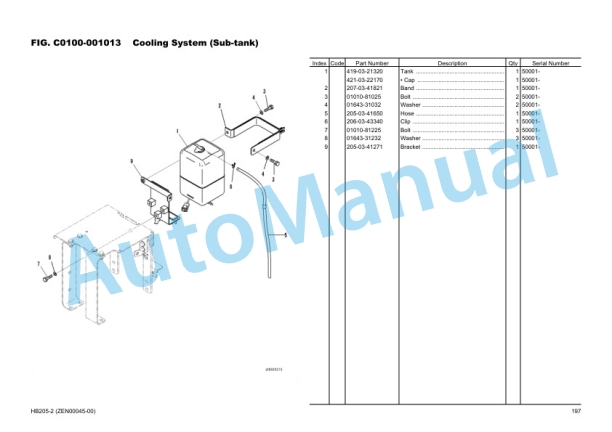 Komatsu HB205-2 Hydraulic Excavator Parts Manual ZEN00045-00 2 Komatsu HB205-2 Hydraulic Excavator Parts Manual ZEN00045-00-2