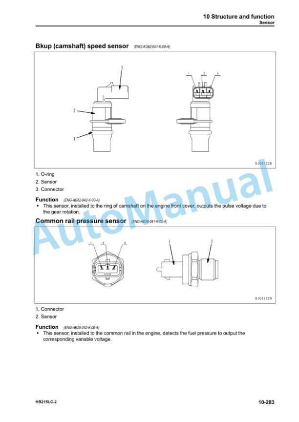Alternative view of Komatsu HB215LC-2 Hybrid Hydraulic Excavator Shop Manual SEN06488-03