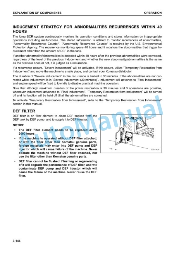 Komatsu HB215LC-3 Hydraulic Excavator Operation and Maintenance Manual PEN01677-02 3 Komatsu HB215LC-3 Hydraulic Excavator Operation and Maintenance Manual PEN01677-02 - Image 3