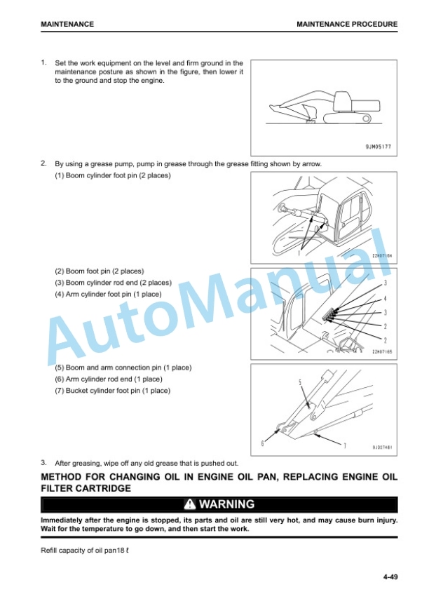 Komatsu HB215LC-3 Hydraulic Excavator Operation and Maintenance Manual UENAM01522 5 Komatsu HB215LC-3 Hydraulic Excavator Operation and Maintenance Manual UENAM01522 - Image 5