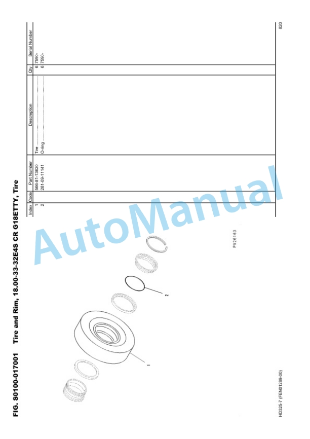 Komatsu HB325-7 Hydraulic Excavator Parts Manual EEPC011400 5 Komatsu HB325-7 Hydraulic Excavator Parts Manual EEPC011400-5