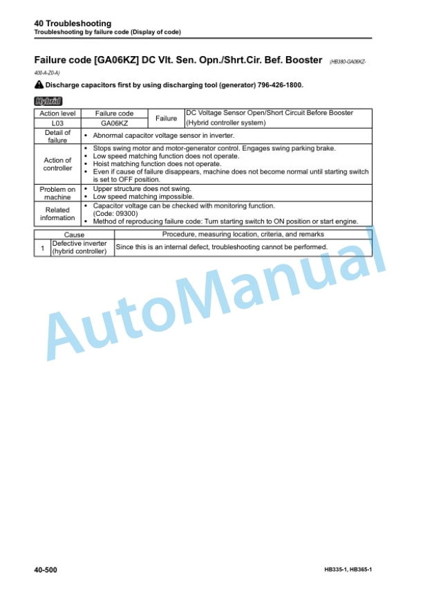 Komatsu HB335-1, HB335LC-1, HB365-1, HB365LC-1 Hybrid Hydraulic Excavator Shop Manual SEN06366-02 4 Komatsu HB335-1, HB335LC-1, HB365-1, HB365LC-1 Hybrid Hydraulic Excavator Shop Manual SEN06366-02 - Image 4