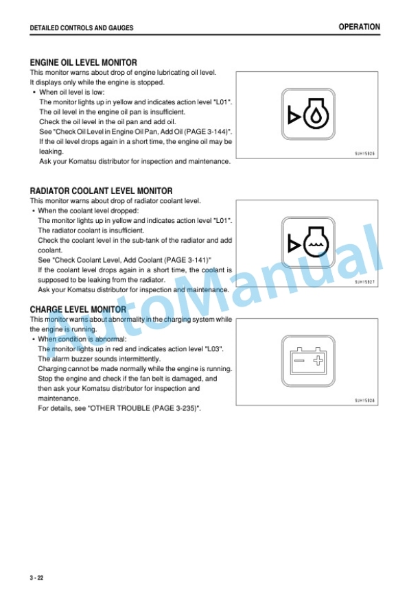 Komatsu HB335-1, HB335LC-1, HB365-1, HB365LC-1 Hydraulic Excavator Operation and Maintenance Manual TEN00636-04-2