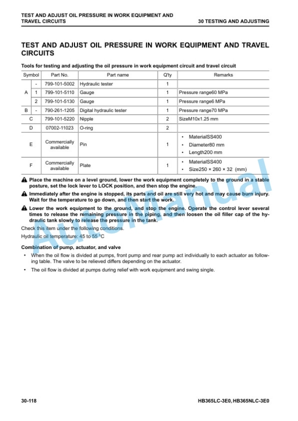 Alternative view of Komatsu HB365LC-3, HB365NLC-3 Hydraulic Excavator Shop Manual UENBM00523