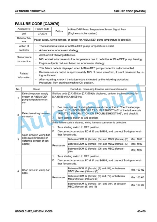 Komatsu HB365LC-3, HB365NLC-3 Hydraulic Excavator Shop Manual UENBM00523 3 Komatsu HB365LC-3, HB365NLC-3 Hydraulic Excavator Shop Manual UENBM00523 - Image 3