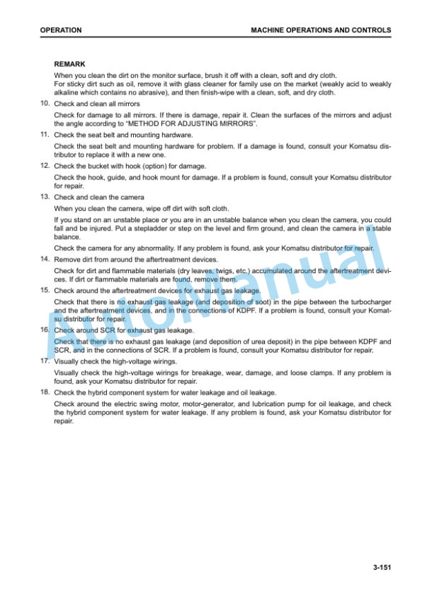 Komatsu HB365LC-3 Hydraulic Excavator Operation and Maintenance Manual TEN00980-02 3 Komatsu HB365LC-3 Hydraulic Excavator Operation and Maintenance Manual TEN00980-02 - Image 3