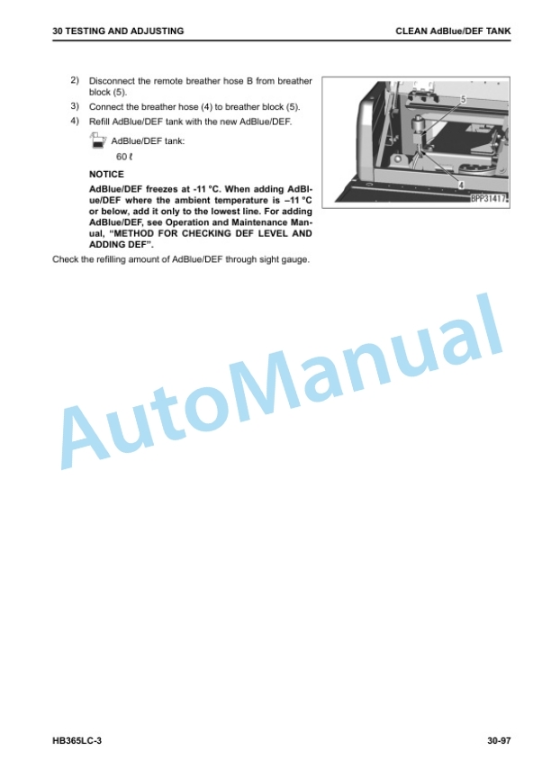 Alternative view of Komatsu HB365LC-3 Hydraulic Excavator Shop Manual SEN06598-05